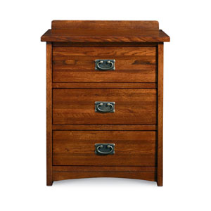 Mission Oak 3 Drawer Nightstand