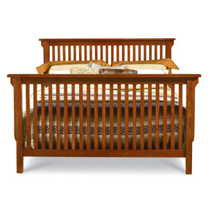 Mission Oak Cal Slat King Bed