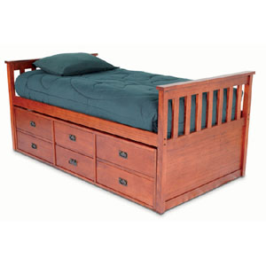 Mission Youth Twin Captains Bed