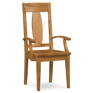 Townhouse Wood Dining Arm Chair In Natural Finish