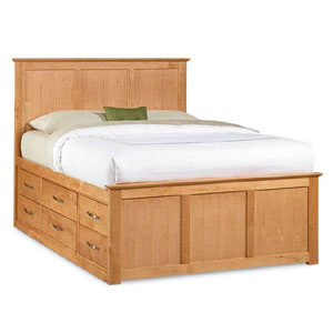 Townhouse Full Pedestal Bed In Natural Finish