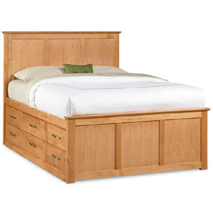 Townhouse Queen Pedestal Bed In Natural Finish