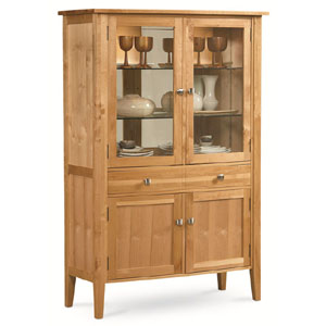 Townhouse Wood China Cabinet In Natural Finish