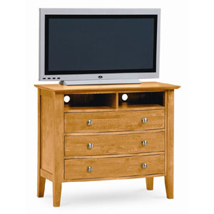 Vermont 3 Drawer TV Media Chest In Natural Finish