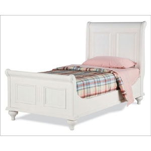 Jamestown Twin Sleigh Bed In White Finish